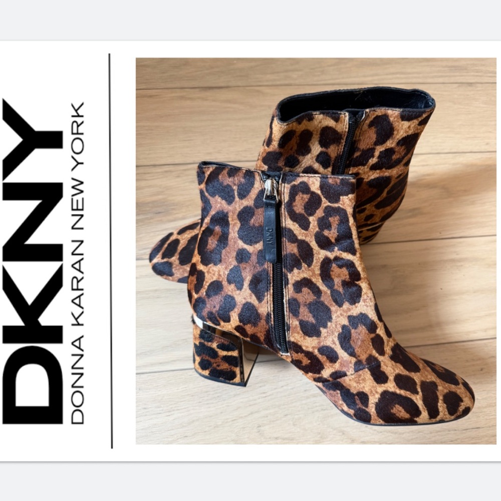DKNY Animal Print Ankle Booties